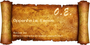 Oppenheim Emese névjegykártya